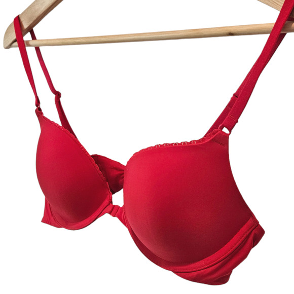 Victoria's Secret Push-Up Bra Front Closure Red Size 34B - Picture 2 of 8